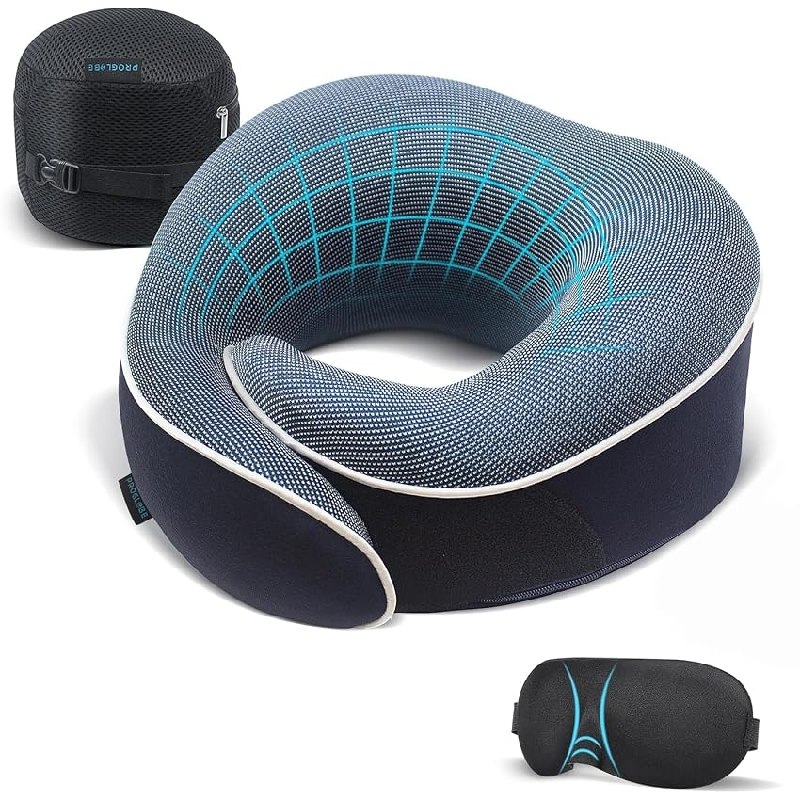 Proglobe Almohada de Viaje, Juego de Almohada de Espuma viscoelástica