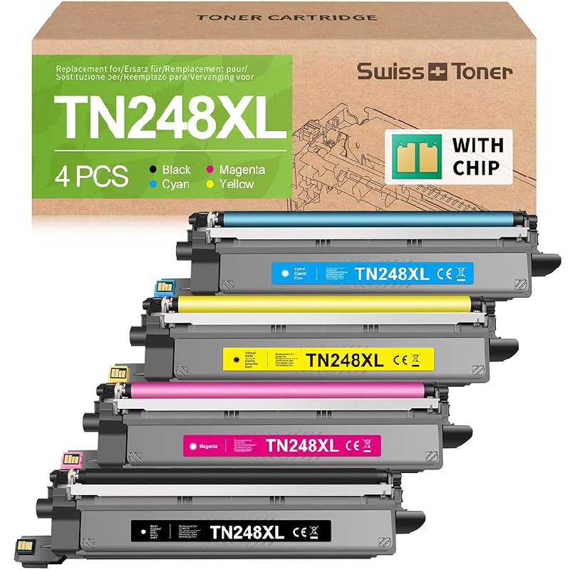 swiss toner TN248XL Compatible con TN248XL TN248 TN-248VAL para Brother MFC