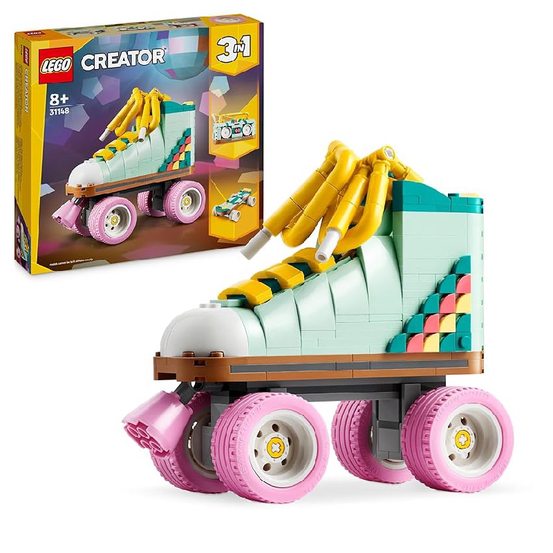 Lego Creator 3 en 1 Patín Retro de Juguete Convertible en Mini Monopatín o Radiocasete