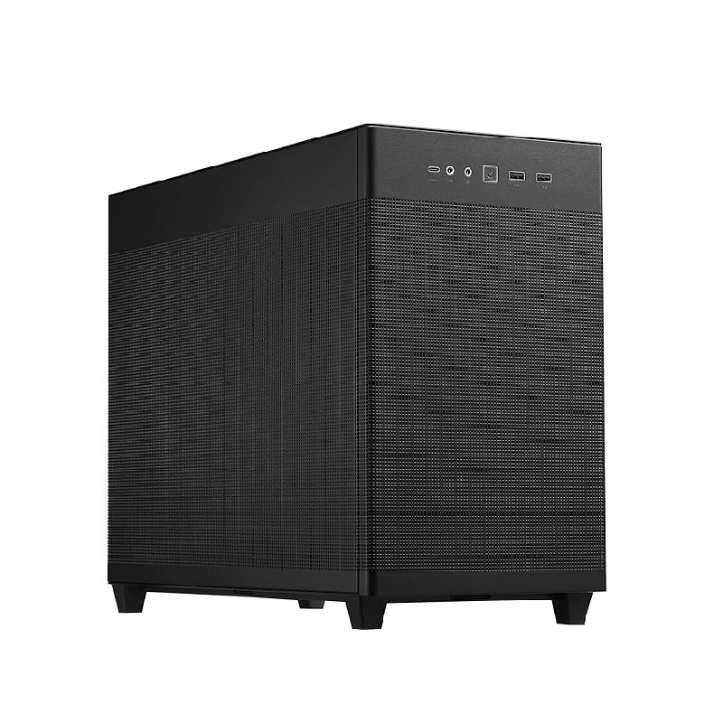 ASUS Prime AP201 Black Edition Chasis MicroATX, Compatible con Refrigeradores de hasta 360 mm