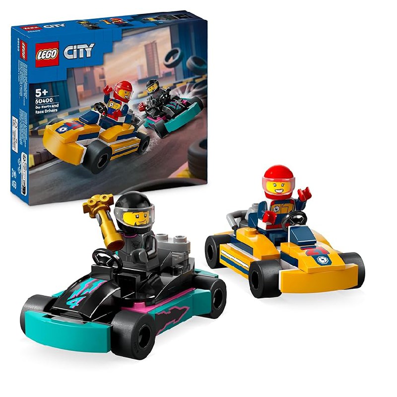 LEGO City Karts y Pilotos de Carreras, 2 Minikarts de Juguete