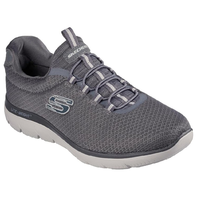 Skechers Hombre Summits 52811 Zapatillas, Charcoal Mesh/Trim