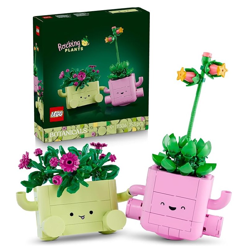 LEGO Botanicals Plantas Bailarinas – Set con 2 Flores Artificiales y Macetas Color Pastel