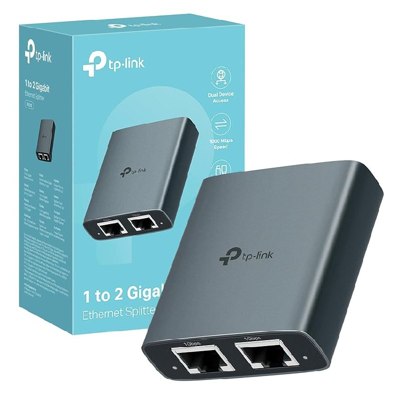 TP-Link EH210 – Switch ethernet,Adaptador Switch gigabit 1 a 2 Puertos RJ45