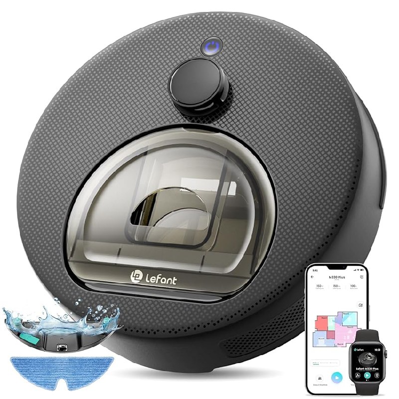 Lefant M330 Plus Robot Aspirador y Fregasuelos 3 en 1, 150 min