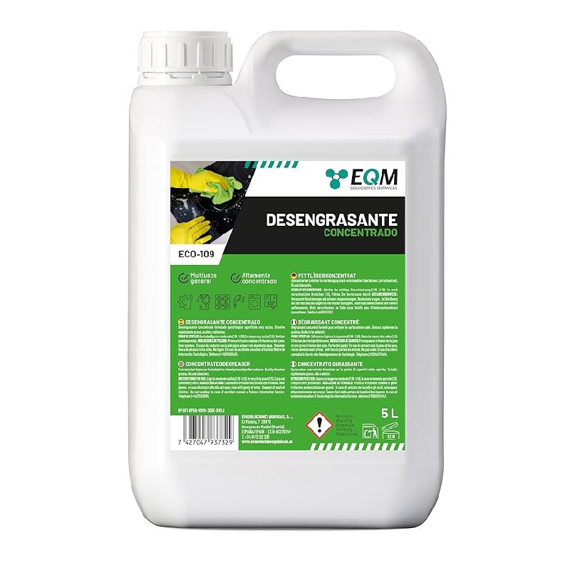 EQM – ECO-109 – Desengrasante Concentrado Enérgico – 5L – Ideal para Cocinas