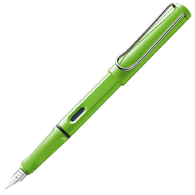 Lamy safari green – Pluma estilográfica con empuñadura ergonómica y plumín de acero