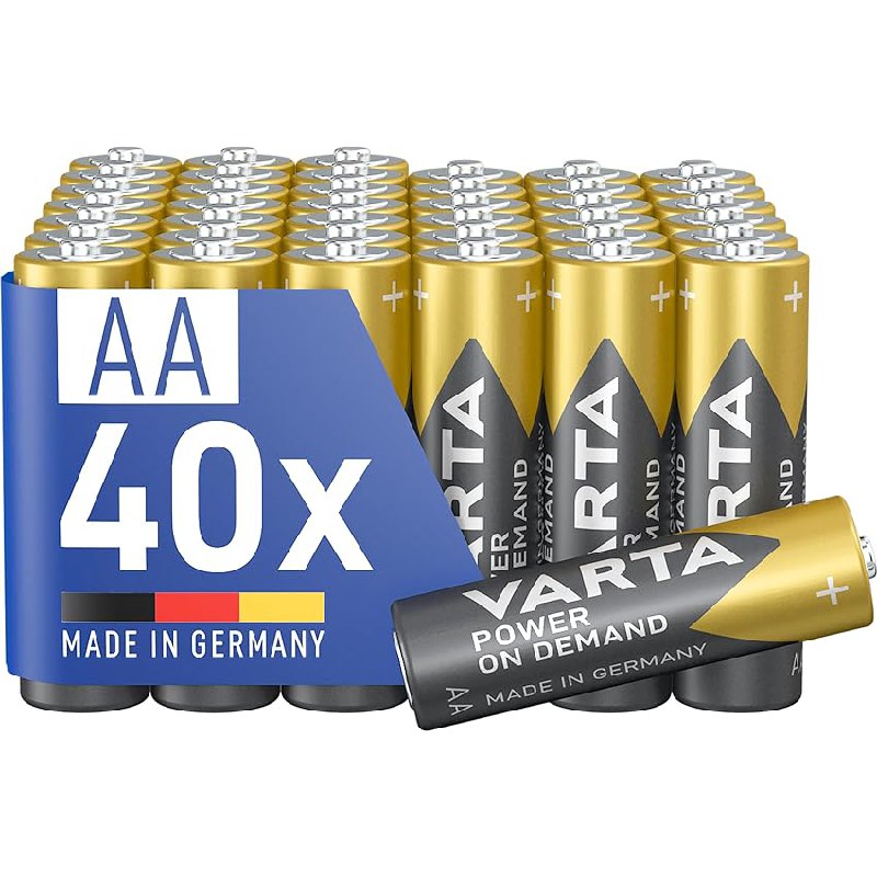 VARTA Pilas AA, paquete de 40