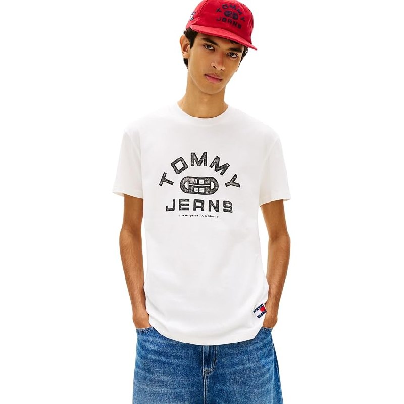 Tommy Jeans Camiseta de Manga Corta Hombre Gym con Cuello Redondo