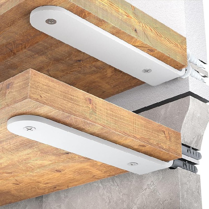 WELDUN Paquete de 4 soportes flotantes para estantes de 40 cm