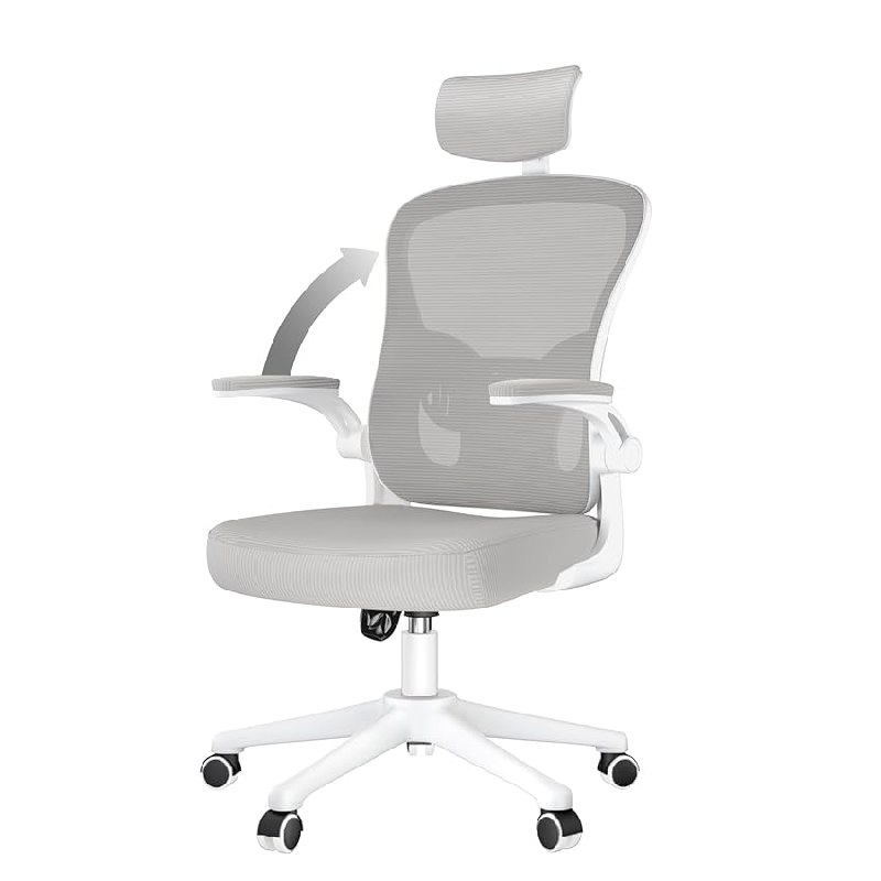 rattantree Silla de Oficina o Escritorio Ergonómica con Reposacabezas Ajustable y Soporte Lumbar