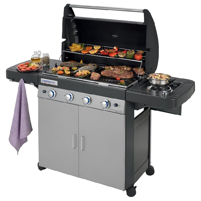 Campingaz 4 Series Classic LS Plus Barbacoa a gas, 4 quemadores de acero Inoxidable