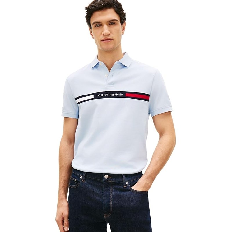 Tommy Hilfiger Polo de Manga Corta Hombre Chest Insert Regular Fit