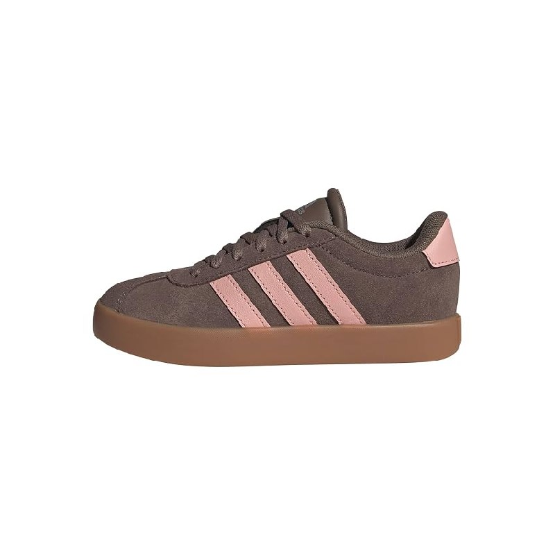adidas Unisex niños VL Court 3.0 Kids Shoes, Earth strata/Semi Frozen Turbo/Amber Gum