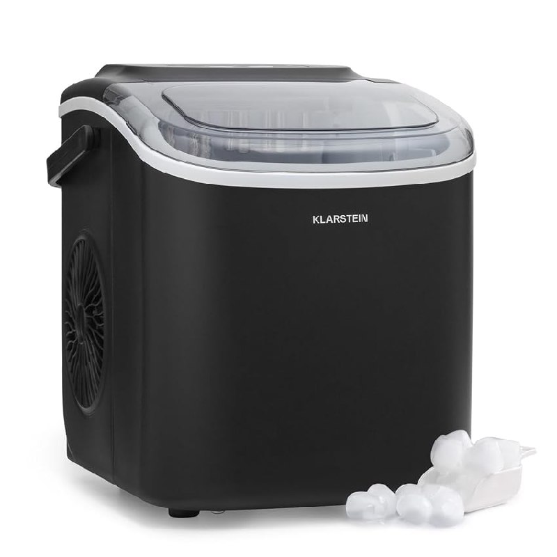 Klarstein Maquina de Hielo para Encimera, Maquina Hacer Cubitos de Hielo para Casa