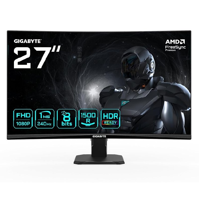 Gigabyte GS27QCA 27″ Monitor Gaming Curvado QHD – 2560 x 1440