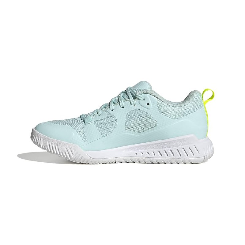 adidas Mujer Court Team Bounce 2.0 Shoes, Dusky Petrol/Lucid Pink/FTWR White
