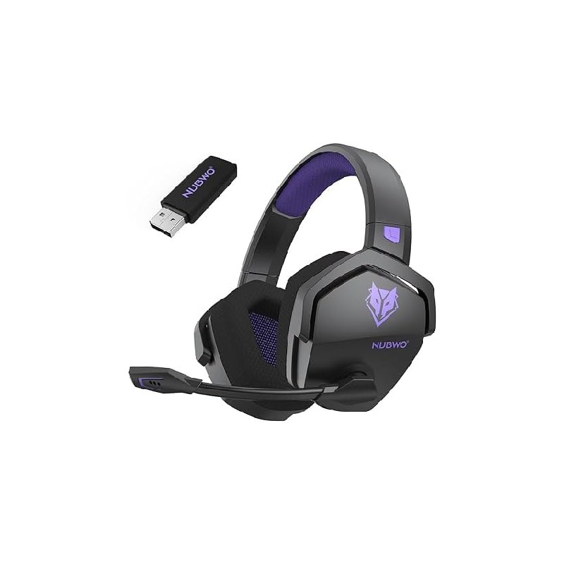 NUBWO G06 Cascos Gaming Inalámbricos con Drivers de 50 mm para PC/Ps5/Ps4/NS/Mobile,Auriculares
