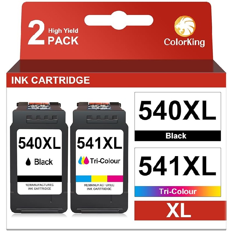 ColorKing Cartuchos de Tinta PG-540XL CL-541XL Compatible para Tinta Canon 540 541