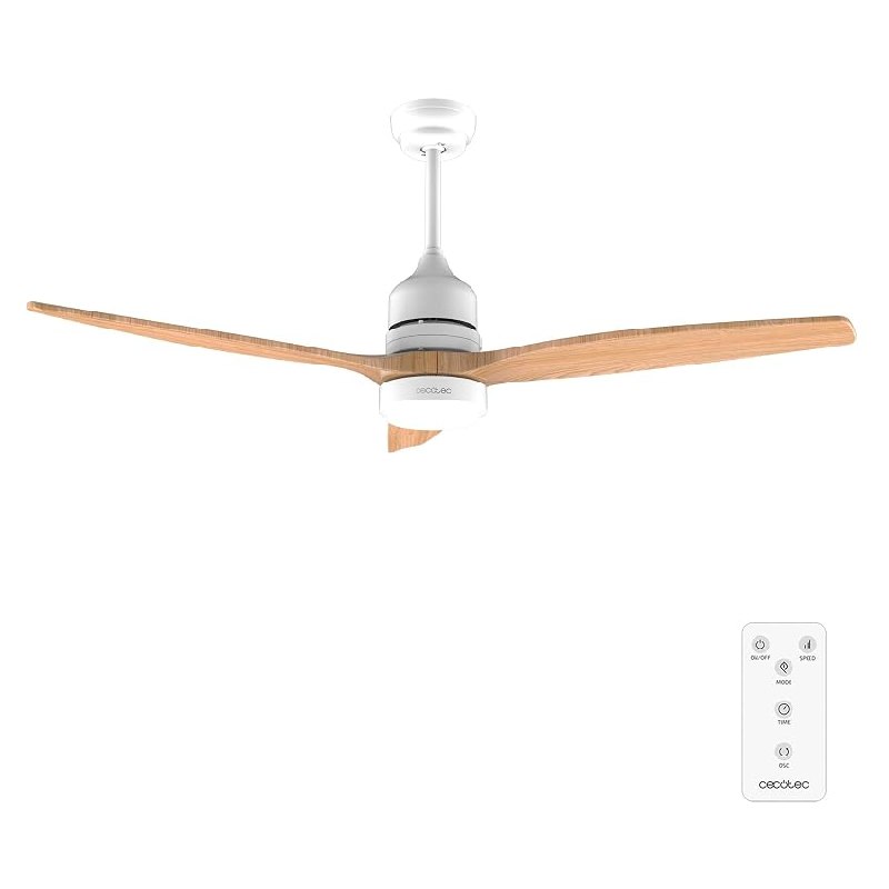 Cecotec Ventilador de Techo con Luz y Mando a Distancia de 52″ EnergySilence Aero