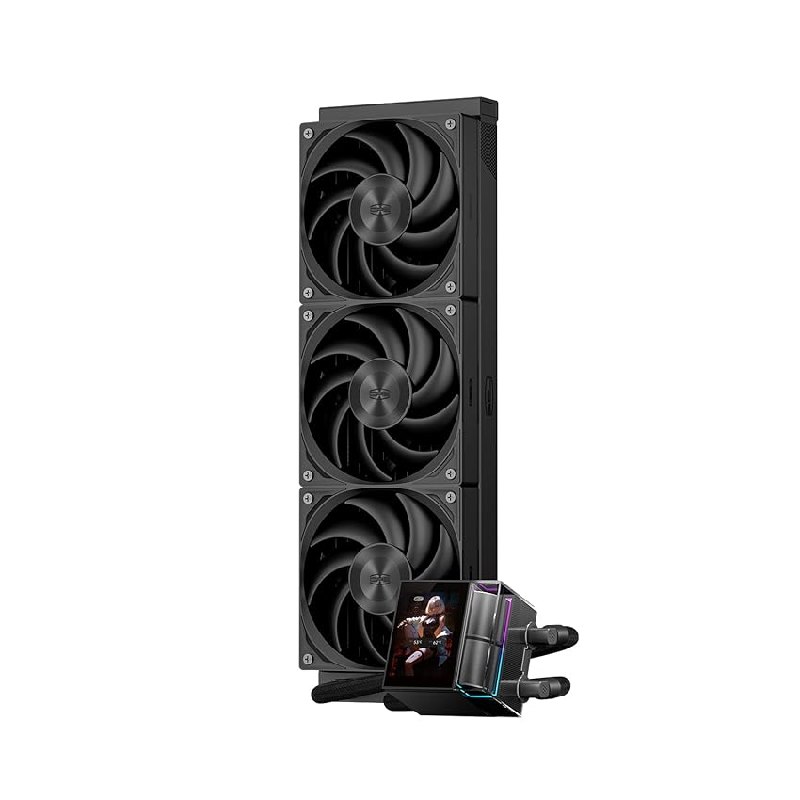 PCCOOLER AIO Enfriador líquido para CPU, pantalla LCD IPS de 2,4 pulgadas