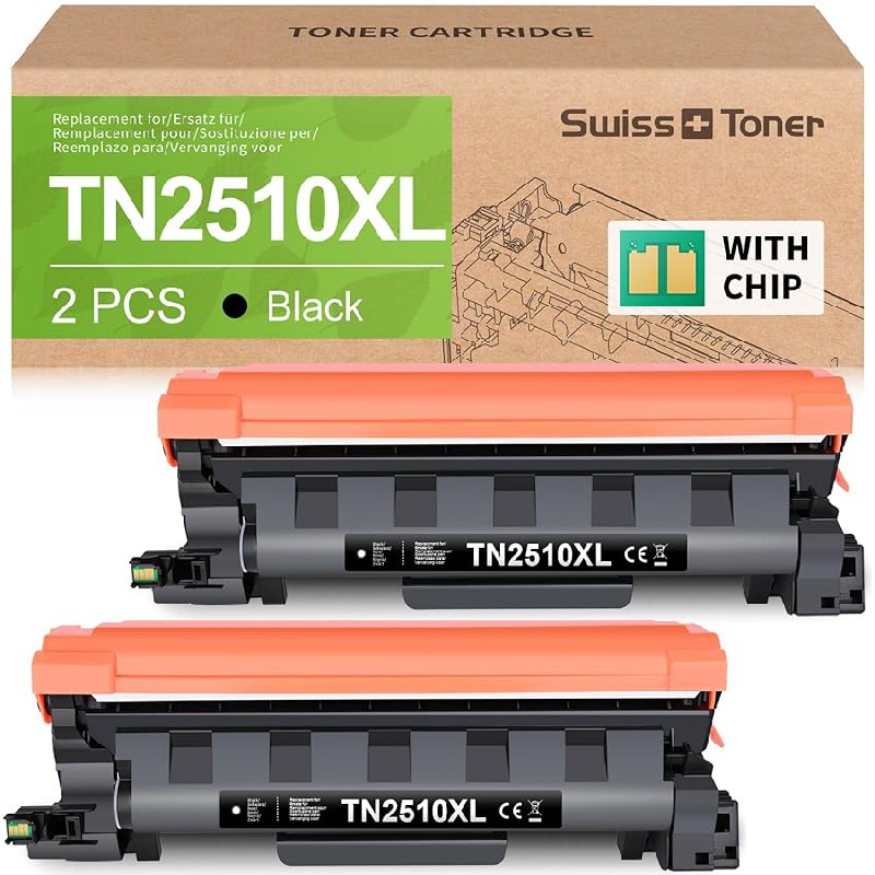 swiss toner TN2510XL Toner compatibles con Brother TN2510 TN-2510 TN