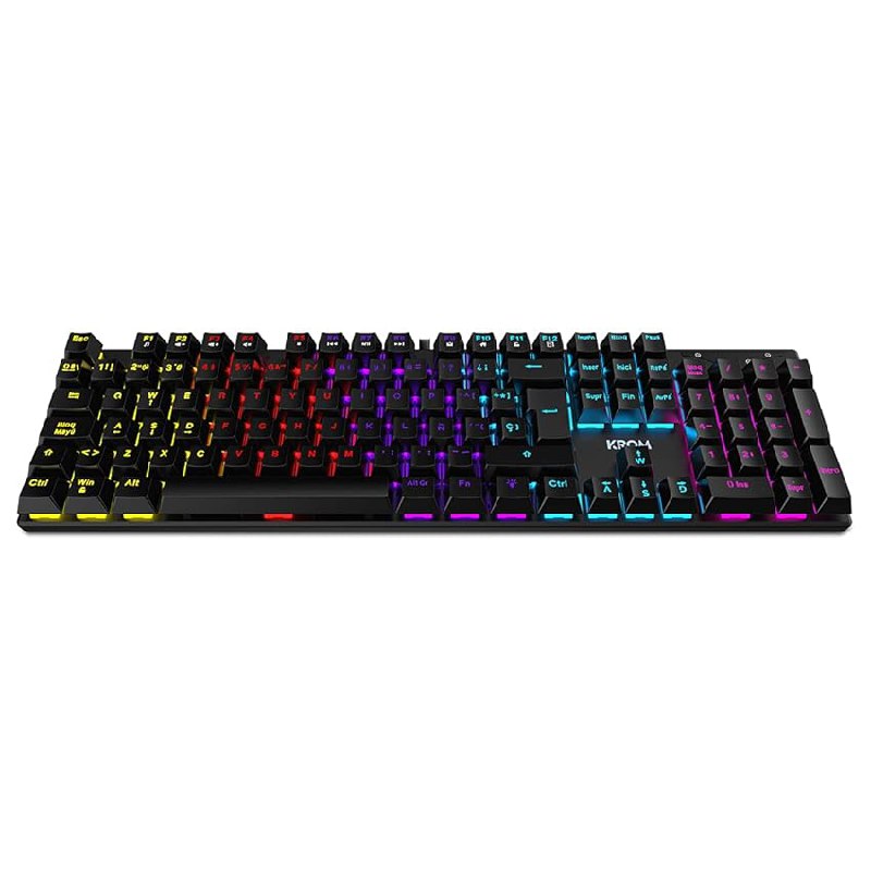 KROM KASIC – Teclado mecánico Gaming RGB con switches Rojos, Layout español