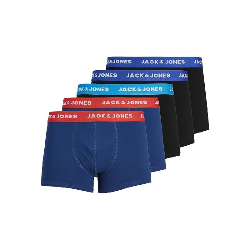 Jack & Jones Jaclee Trunks 5 Pack Calzoncillos Boxer Hombre, Hombre