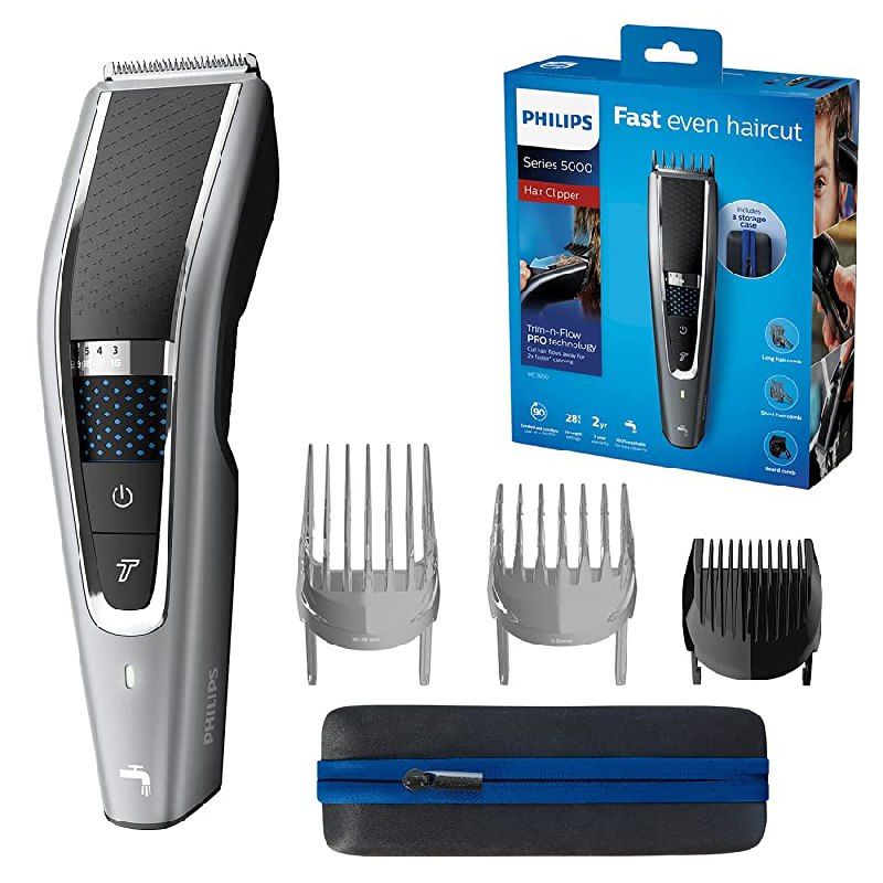 Philips Serie 5000 HC5650/15 – Cortapelos con cuchillas acero inoxidable
