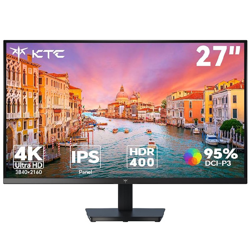 KTC Monitor 4K de 27 Pulgadas | UHD@60Hz | 1,07 Mil Millones de Colores