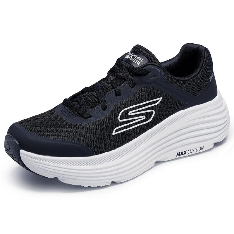 Skechers MAX Cushioning Endeavour Zapatillas para Hombre, Negro/Blanco