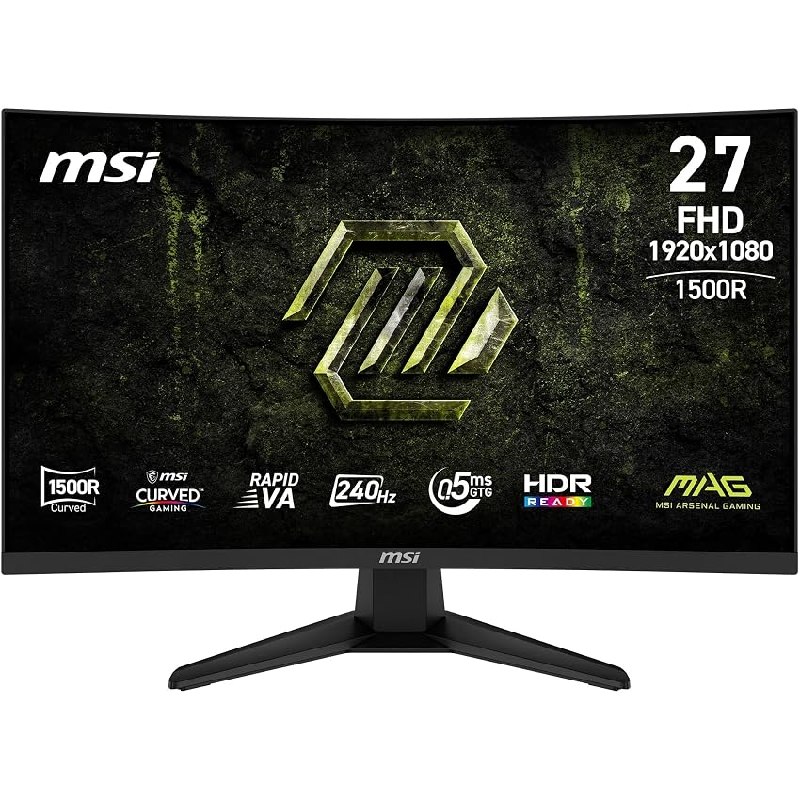 MSI mag 275CF X24 de 27″ Monitor Gaming FHD 1500R, 1920 x 1080 Rapid VA