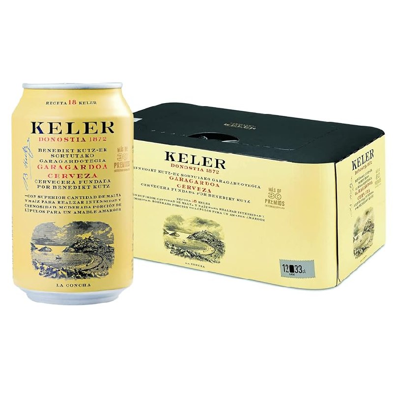 Keler Cerveza – Pack de 12 Latas x 33 cl – 6% Volumen de Alcohol