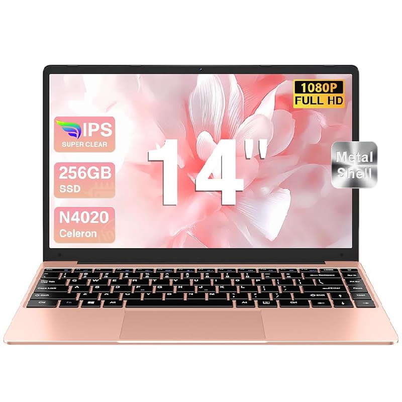 bvate 2026 Ordenador Portátil 14 Pulgadas hasta 2,8 GHz Celeron 256GB SSD PC Portátil
