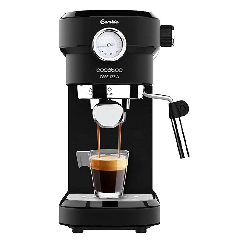 Cecotec Cafelizzia 790 Black Pro – Cafetera para Espressos y Cappuccino con Manometro