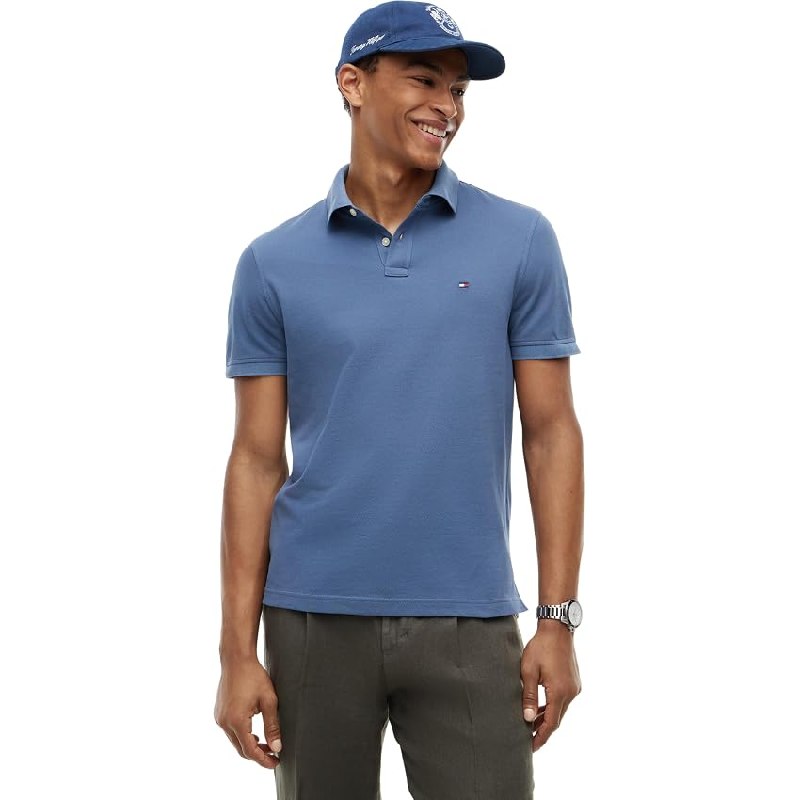Tommy Hilfiger Polo de Manga Corta Hombre Regular Fit con Botones