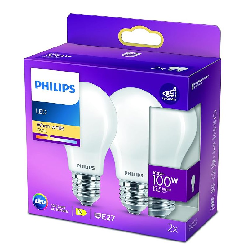 Philips – Bombilla LED Cristal, 100W,E27