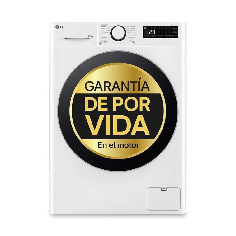 LG F4DR6009A1W Lavasecadora inteligente AI Direct Drive TM, Lavadora Secadora