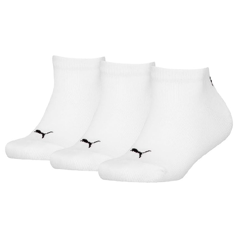 PUMA Kids Plain Sneaker Calcetines para zapatillas, Blanco