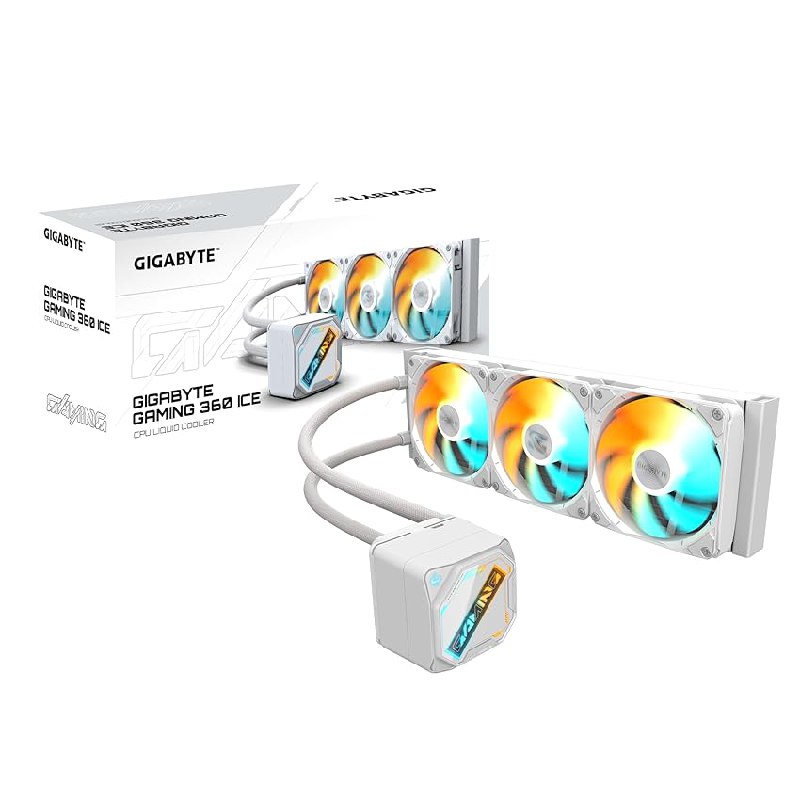 GIGABYTE Gaming 360 Ice Refrigeración Líquida para CPU – 3×120 mm Ventiladores ARGB