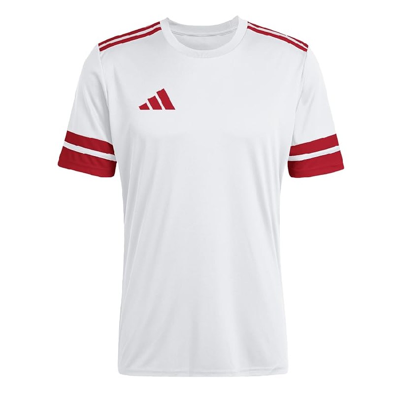 adidas Hombre Squadra25 Jersey Short Sleeve Shirt, White/Team Power Red 2