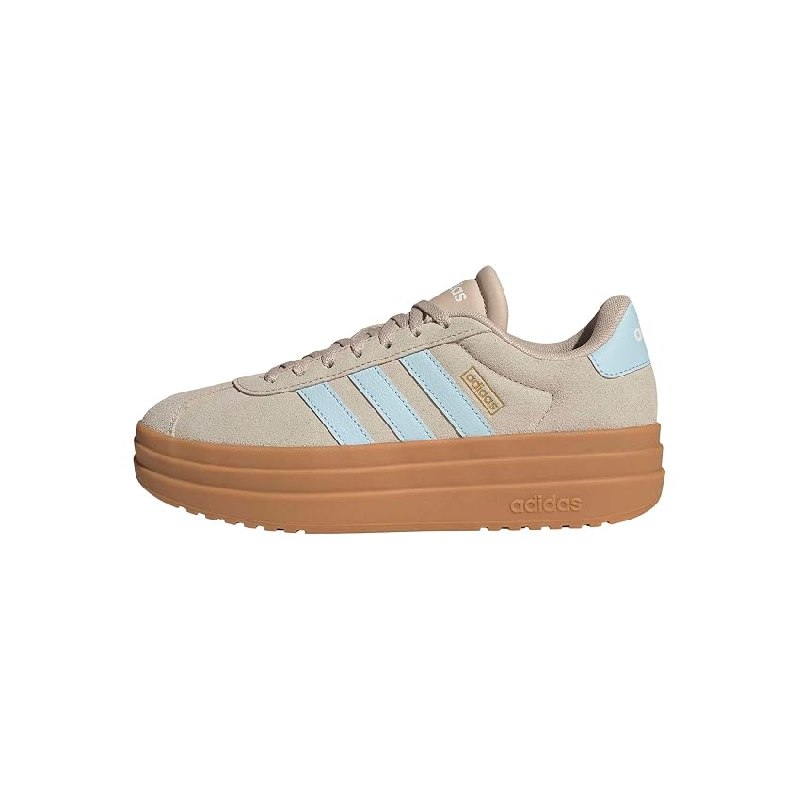 adidas Mujer VL Court Bold Shoes, Wonder Beige/Ice Blue/Gold Met.