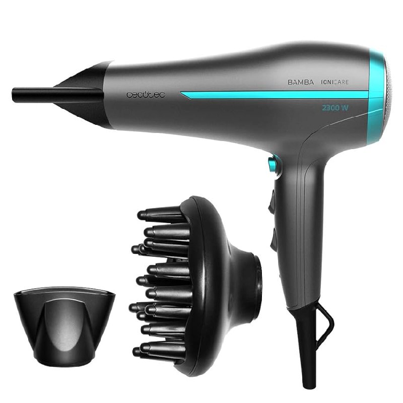 Cecotec Secador de Pelo Iónico Bamba IoniCare 5200 Aura Black. 2300W