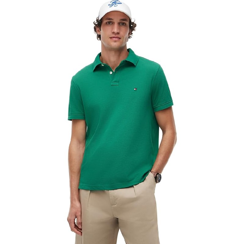 Tommy Hilfiger Polo de Manga Corta Hombre Regular Fit con Botones