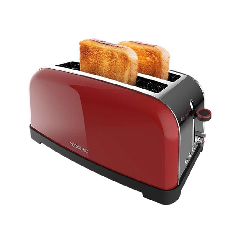 Cecotec Tostador vertical Toastin’ time 1500 Red Lite, 1500W de Potencia