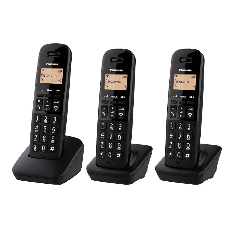 Panasonic KX-TGB613SPB Teléfono Fijo inalámbrico trío, Bloqueo de Llamadas
