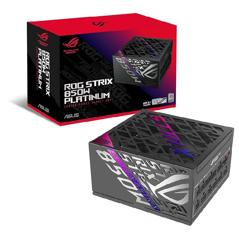 ASUS ROG Strix 850W Platinum – Fuente de alimentación Totalmente Modular