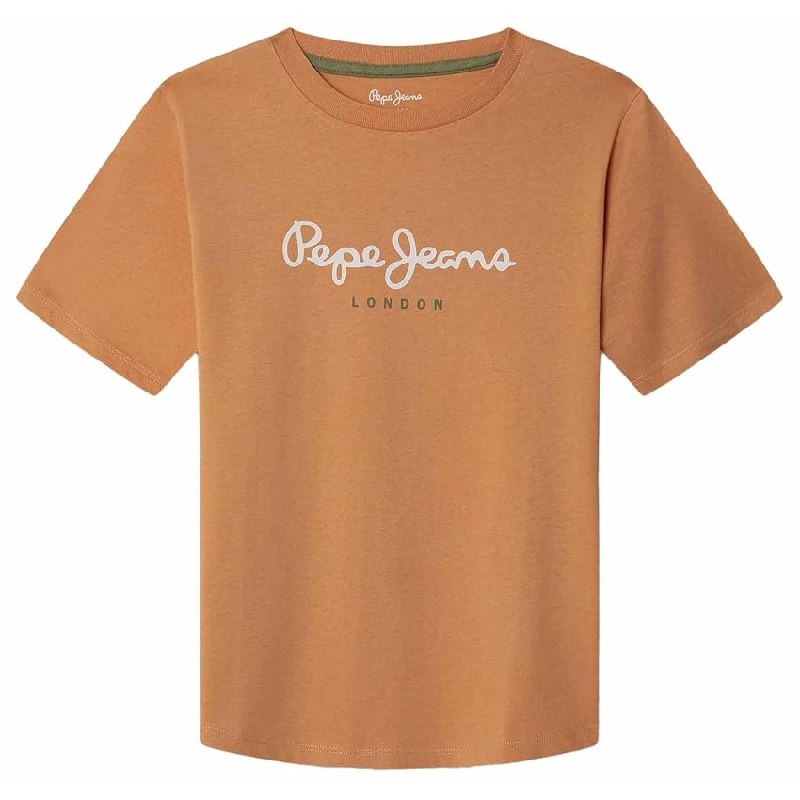 Pepe Jeans Camiseta New Art para niño, Naranja (Naranja Lavado)