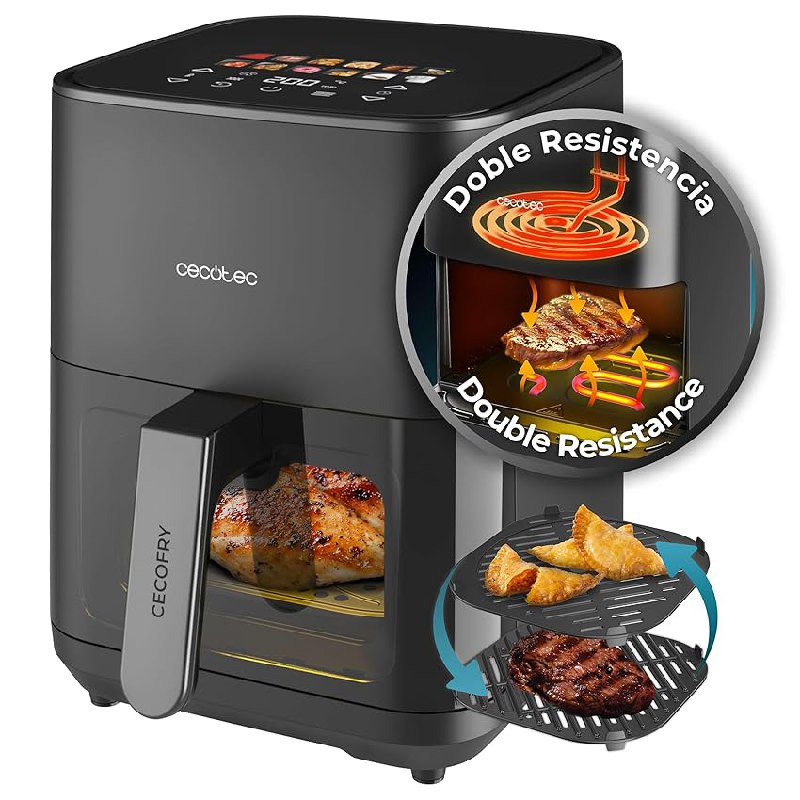 Cecotec Freidora de Aire 4 L Cecofry&Grill Duoheat 4000 1900W