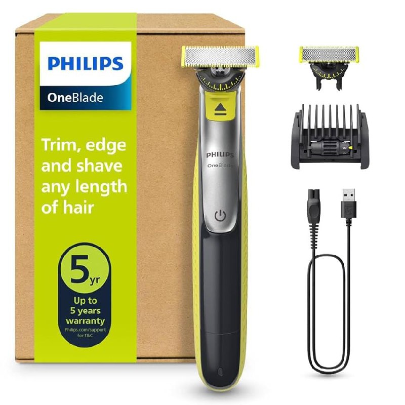 Philips OneBlade 360 – Maquinilla de Afeitar Híbrida, Barbero Eléctrico y Afeitadora